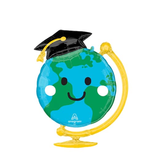 SuperShape® 29" Graduation Fun Globe Foil Balloon